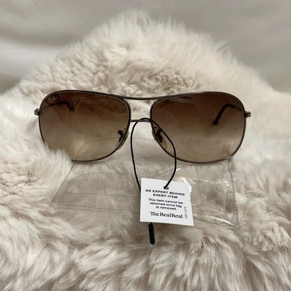 Ray Ban Rb 3267 004/13 Aviator Gunmetal Gradient Sunglasses - Main Image